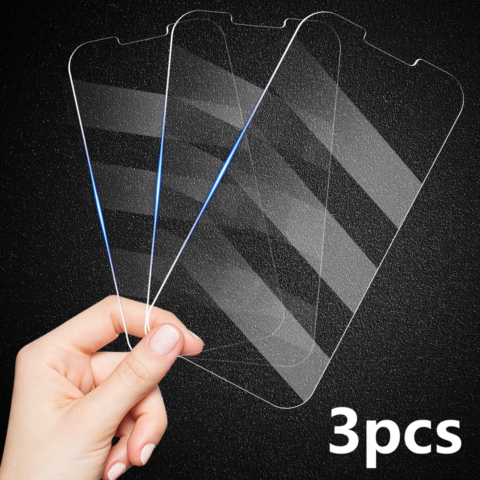 3ks temperované sklo pre iPhone 6 x xr 11 Pro Max 12 13 Protect predného filmu pre chránenie obrazovky pre chránič ochranného krytu iPhone SE 2020