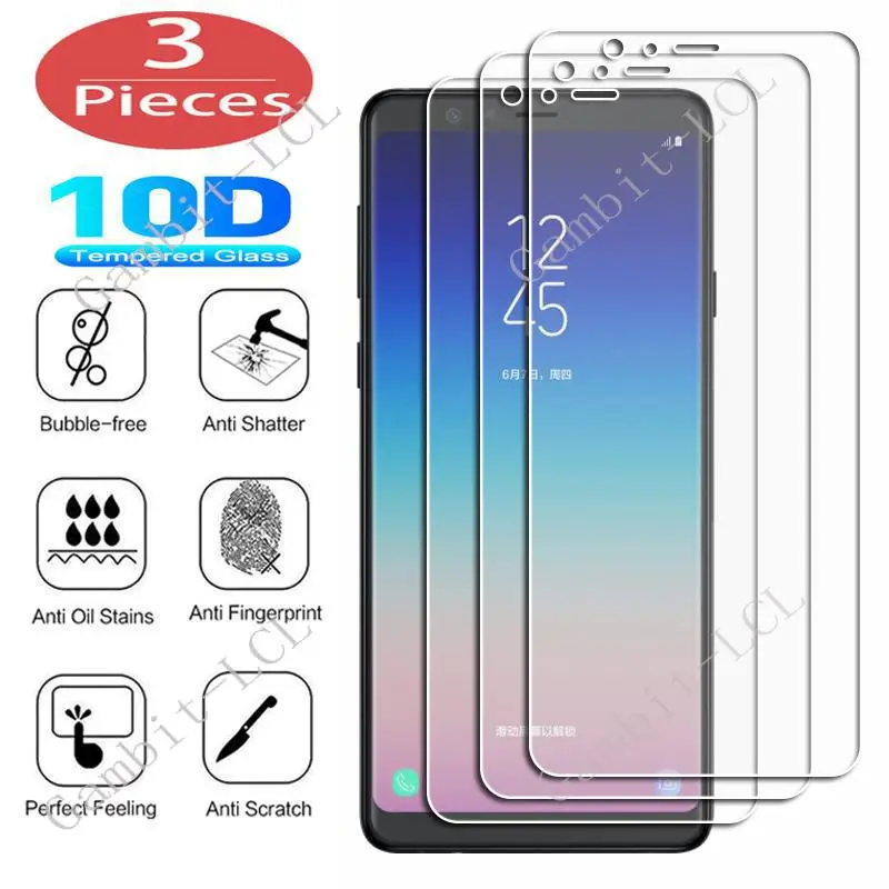 3ks temperované sklo pre Samsung Galaxy A6 A6 A7 2018 A8 Star Lite A8S A9S A9 PRO 2019 Xcovover 4S 4 5 6 3 Cover Film Ochranca obrazovky