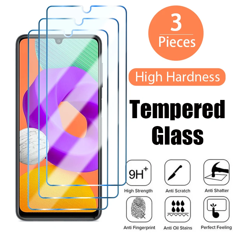 3ks temperované sklo pre Samsung Galaxy S21 S20 Fe 5G A51 A71 A72 A73 A52S Screent Screen pre Ochrana Samsung A03 A13 A03S A12 A22 A22 A23