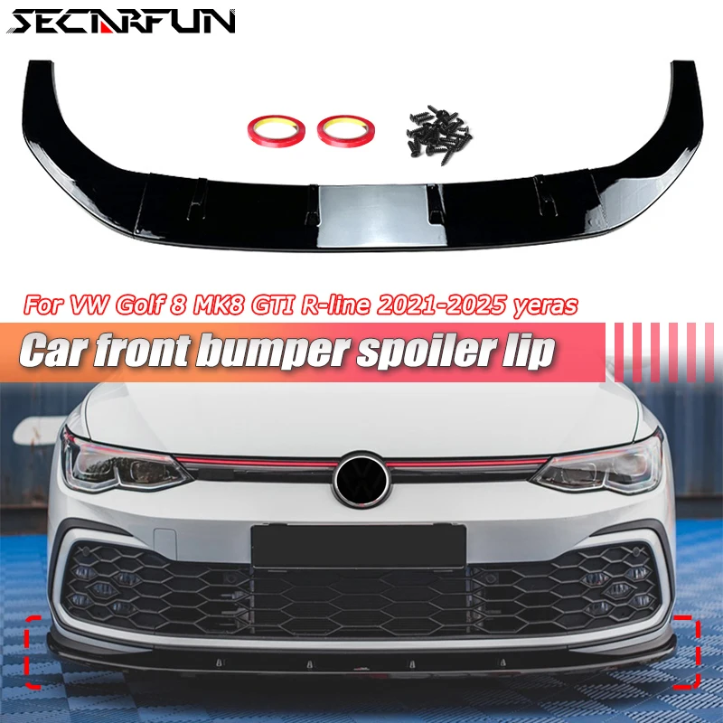3KS uhlíkový vzor automobilu predný nárazník na pery Splitter Splitter Spiler Body súprav