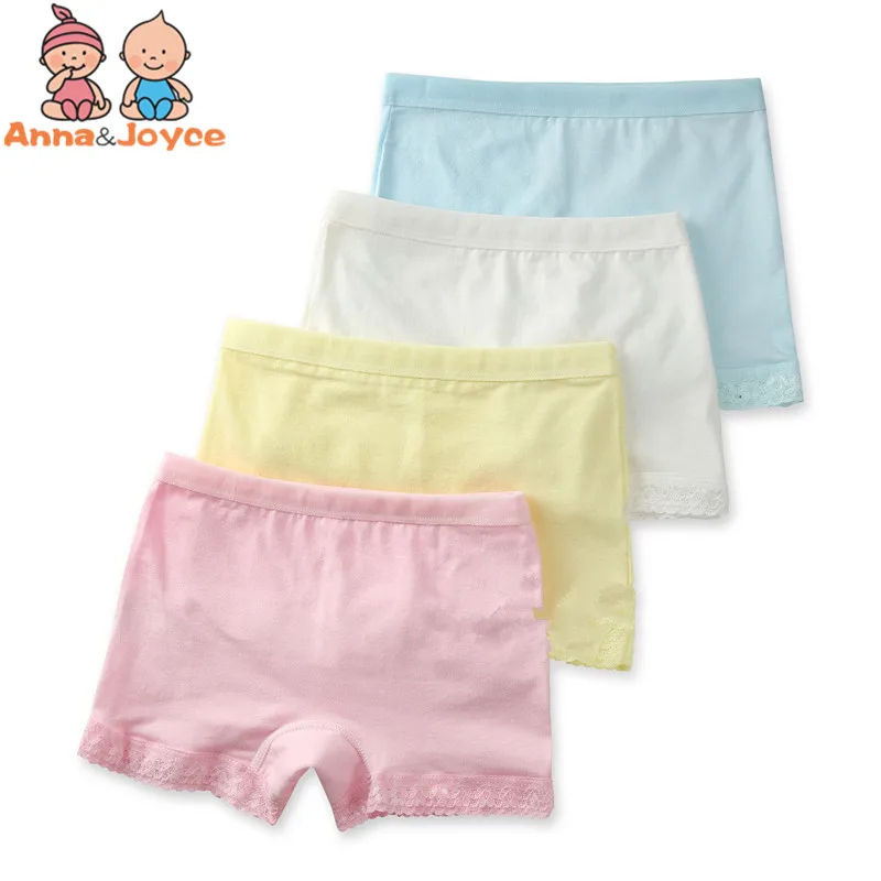 3ks/veľa detských dievčat boxer Candy Color Underpants Baby Cotton Lace Lace Underwear vhodné pre 3-10