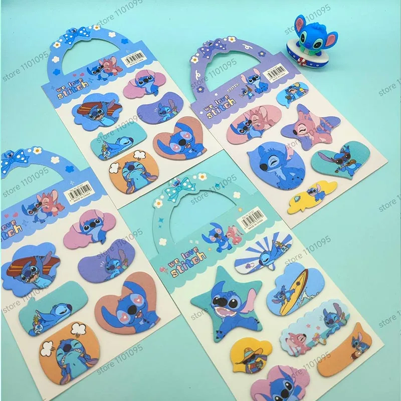 3ks/veľa Disney Bow Stitch Memo Pad StickY Poznámky Kawaii Stationery Notepad Scrapbooking Post Office School Dodávky pre deti darček