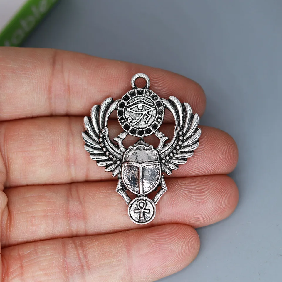 3ks/veľa egyptského chrobáka Scarab Charm Pendant pre DIY náhrdelník ručne vyrábané šperky