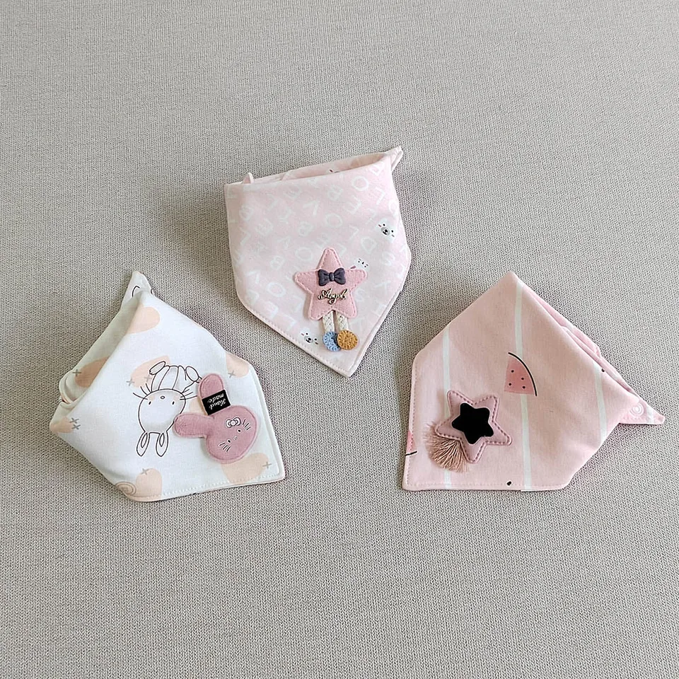 3ks/veľa špeciálnych detských podbradníkov chlapec Girl Bandana Cotton Absorb Bryp Burp Trigle Triangle Detská šatka burp novorodenecká princezná
