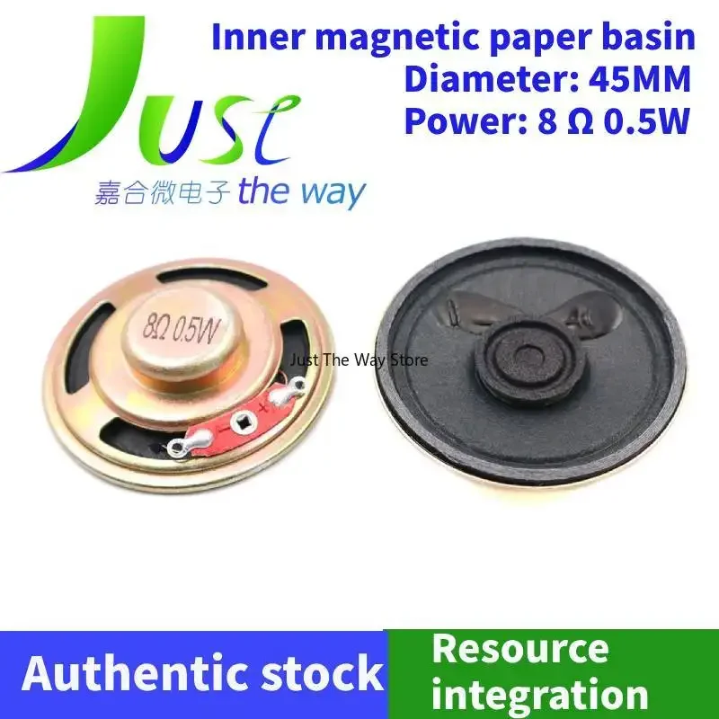3ks/šarža 45/50/57 mm papier Vnútorný magnetický reproduktor 8 ohmov 0,5 W/1W/2 W Iron Shell Inner Magnetic Malé reproduktor
