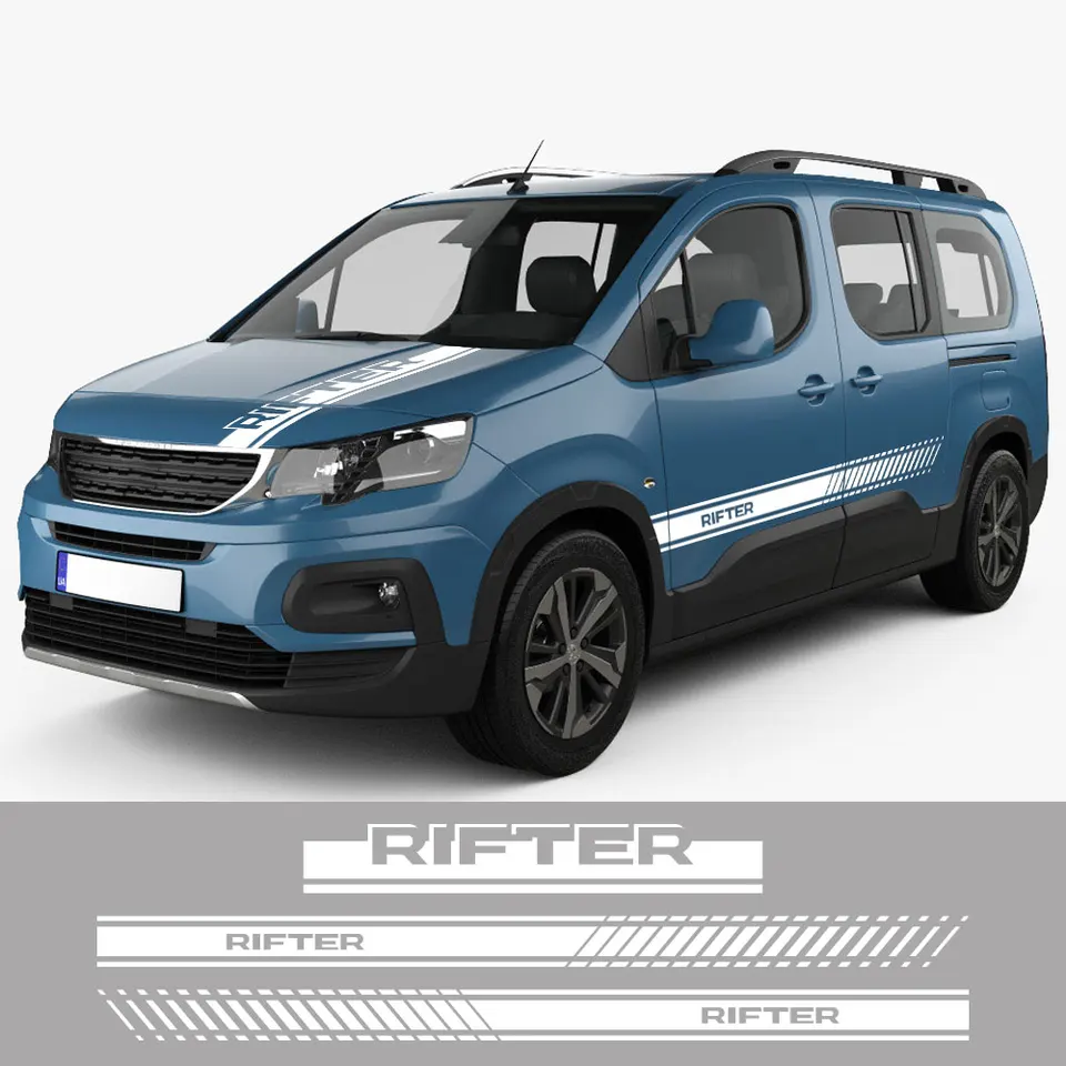 3ksové nálepky na kryciu kapucňu na bočné dvere automobilu pre nálepky pre motorové nálepky pre príslušenstvo Peugeot Rifter