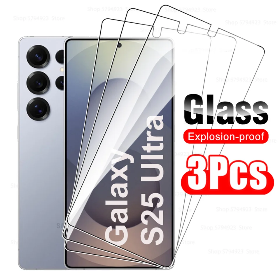 3ksový chránič obrazovky Temperované sklo pre Samsung Galaxy S25 S 25 Ultra plus 5G Originálne temperované sklo pre Samsung S25ultra S25+