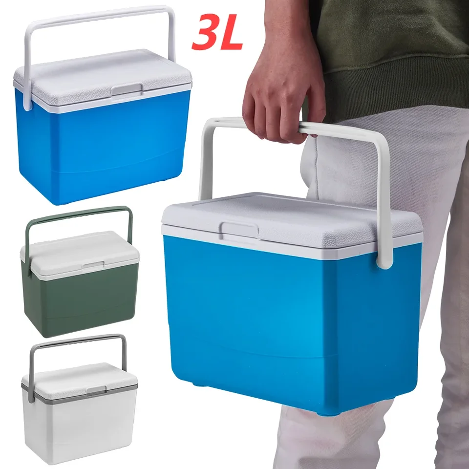 3L Cooler Box Prenosná kempingová chladnička Inkubátor Veľká kapacita automobilu ľadový kopec tepelne konzervácie kemping BBQ