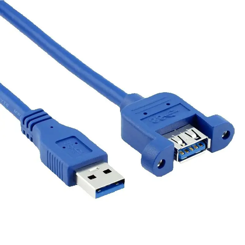 3M 1M 0,3 m USB3.0 Predlžovací kábel Synchronizácia kábla USB 3.0 Muž-A samec s prevodníkom rozhrania s držiakom panela / modrej farby