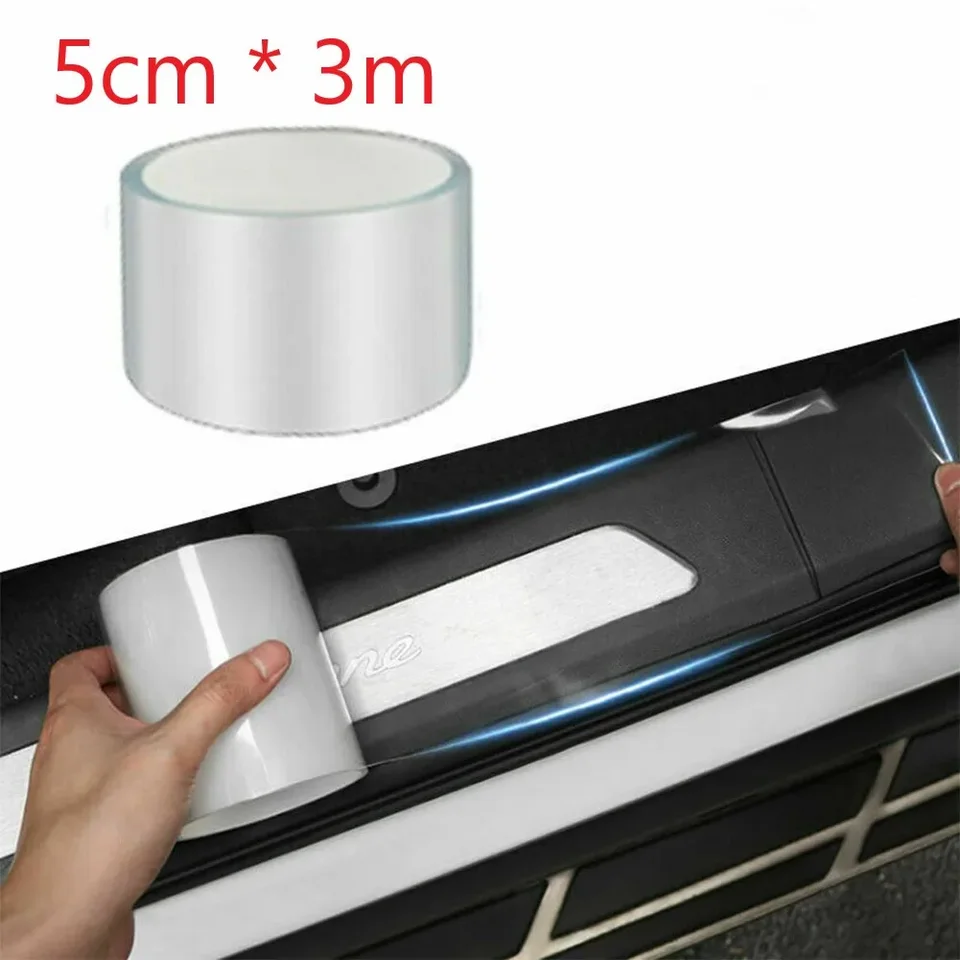 3m*5cm Dvere auta Sill Sill proti nálepke s priehľadnou automatickou doskou proti dverovým dverom anti-Stocker Scratch Bumper Strip Styling