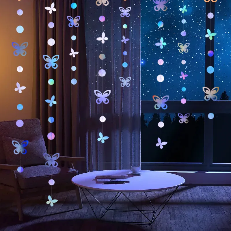 3M Rose Gold Butterfly Streamers Latte Narodeniny, svadobná hostina, nákupné centrum, škola, výzdoba okien na prázdninové podujatia