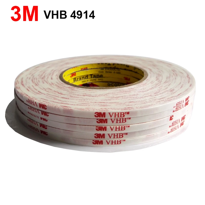 3M VHB 4914 páska, silná obojstranná akrylová páska Vysoká pevnosť a dlhodobá trvanlivosť väzby, hrubá 0,25 mm