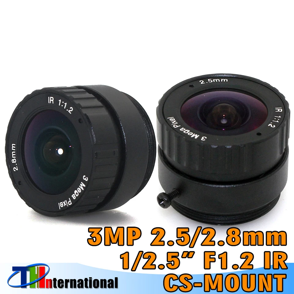 3MP 2,5 mm 2,8 mm CS objektív vhodný pre 1/2,5 