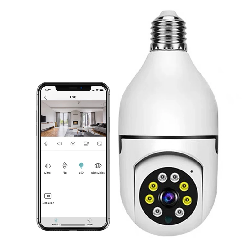 3MP žiarovka kamera WiFi Indoor Video Durveillance 1080p Home Security Monitor Full Color Night Vision Automatické sledovanie Carecam Pro New