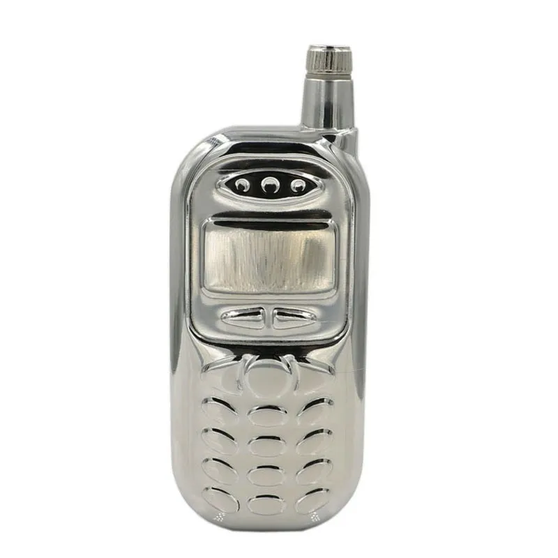 3OZ prenosný retro klasický dizajn mobilného telefónu dizajn bedrovej fľaše z nehrdzavejúcej ocele whisky fľaša na víno s lievikom