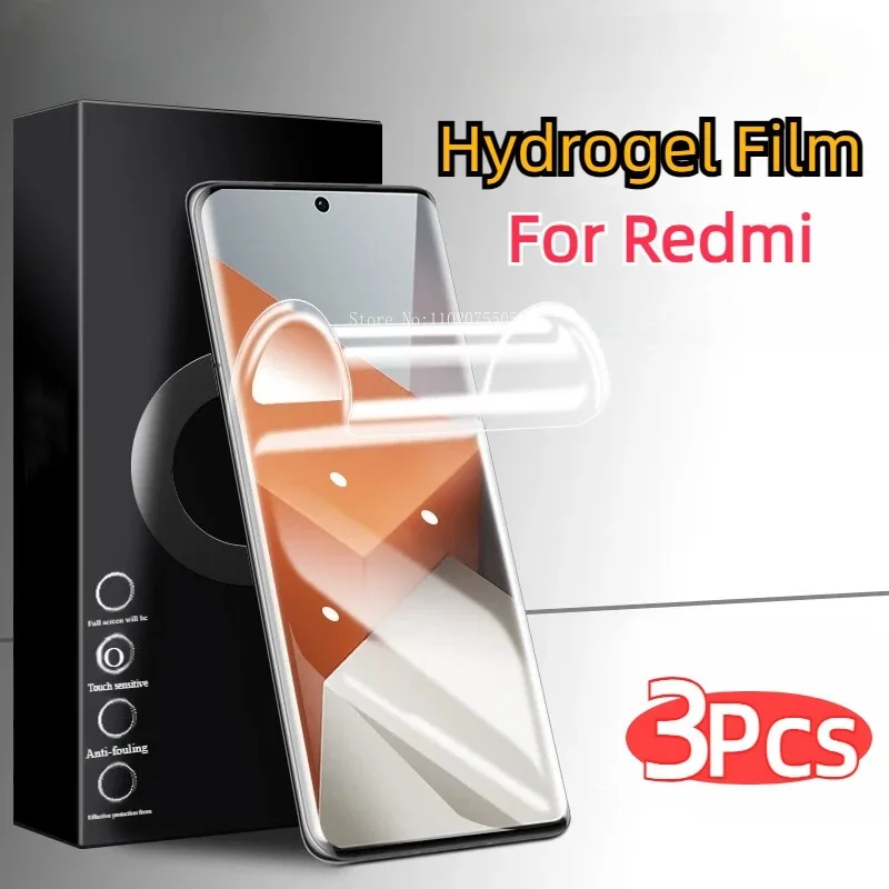 3packs TPU Hydrogel Film Chránič pre Xiaomi Redmi Note 13 Pro Plus 12 11 10 9 Pro Film Protector Screen Film