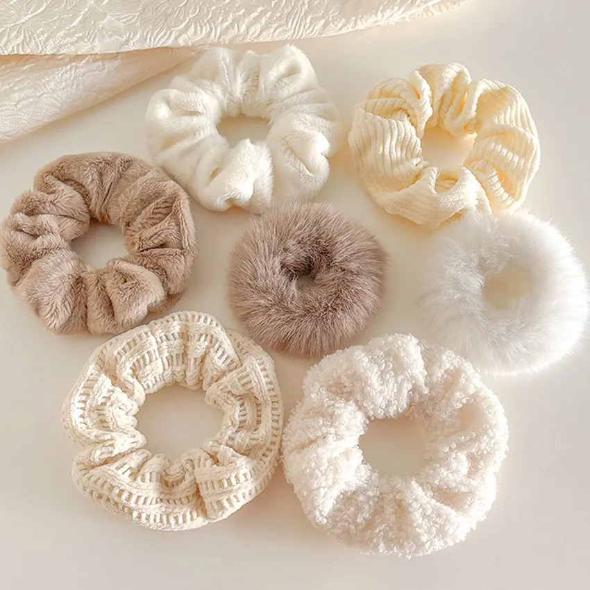 3pc/set elastické vlasové pásy Scrunchies Vintage Girls Masívny držiak na opytail gumové čelenky Ties Fashion Dámske vlasové doplnky