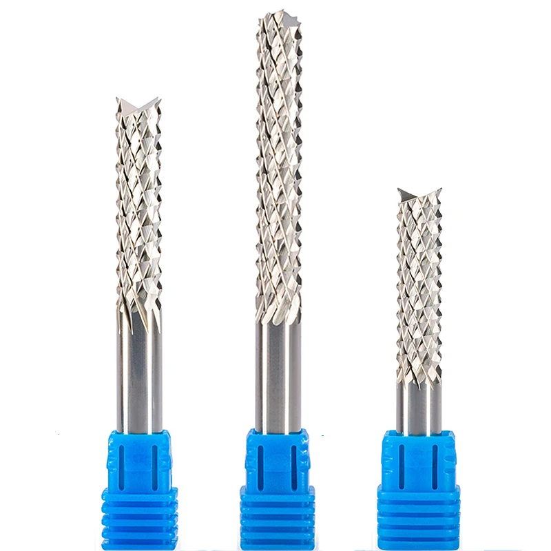 3pcs 3.175/4/6/8/10 mm úplne nové vysokokvalitné kukuričné ​​zuby PCB Print Circuit doska karbide CNC Router Drill Bits