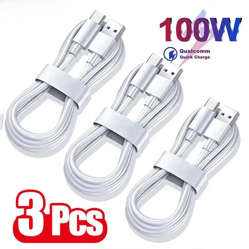 3pcs 6a 100W Type C super rýchle nabíjacie kábel kábla pre Samsung Huawei Xiaomi Redmi Quick Charing USB C káble NNB