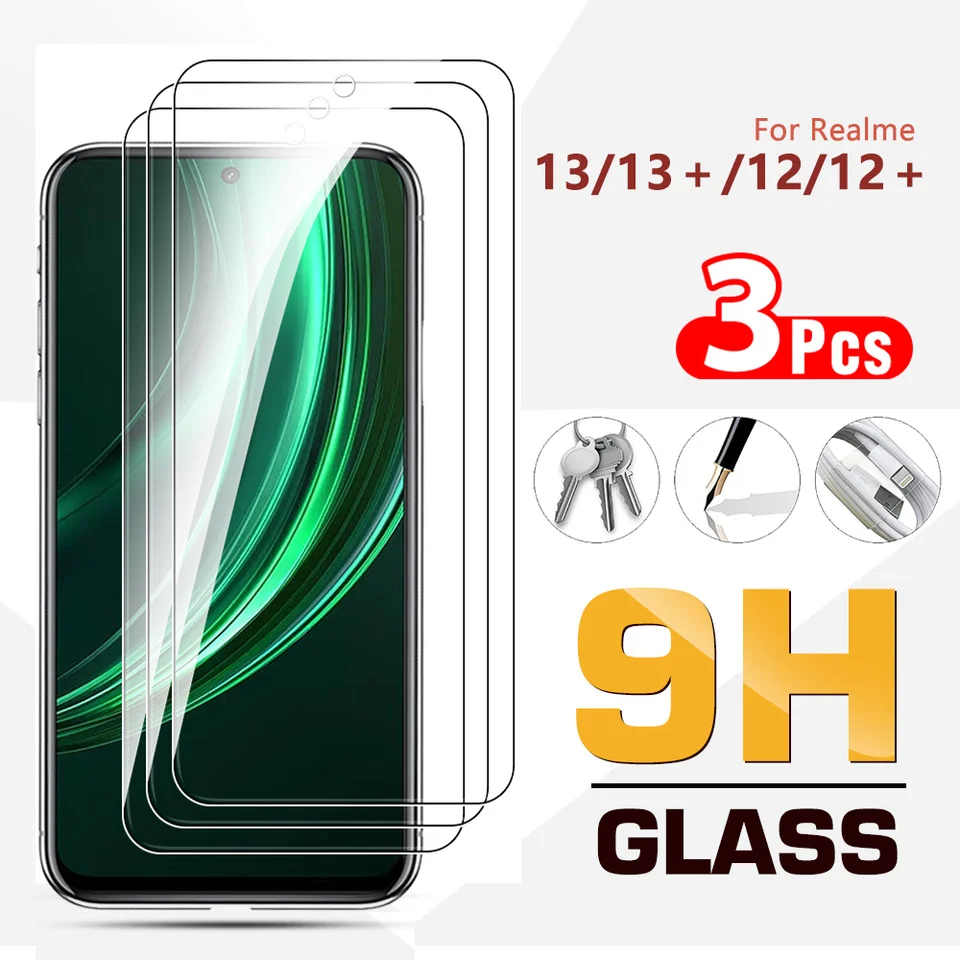 3pcs chránič obrazovky pre Realme 13 Plus Ochranné sklo Realme13 13 ＋ 12 12 plus 12LITE 11 10 10 pro 5G 4G 4G sklenené sklo Realme13 ＋