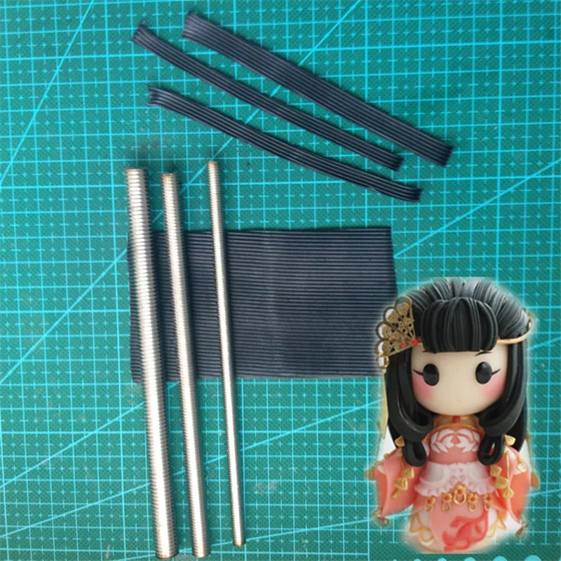 3pcs Clay Socha Hair Texture Tool Nástroj Špeciálny efekt textúry Nástroj Fit for Tabuling Ručne vyrábané nástroje