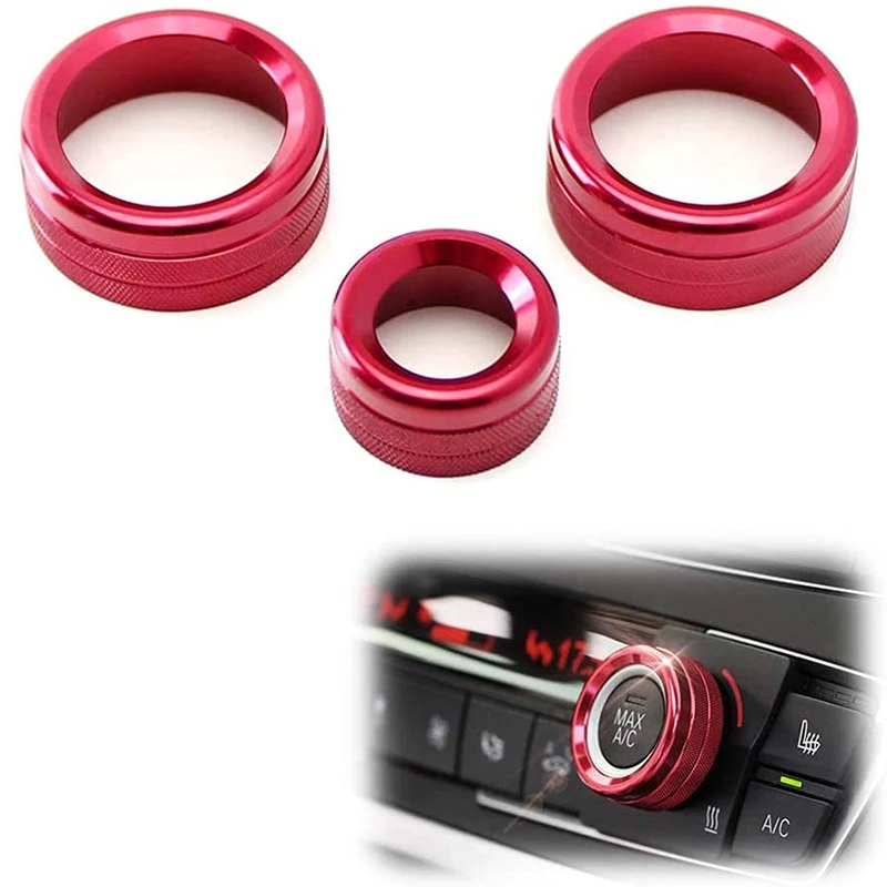 3pcs eloxizovaný hliníkový AC Climate Control a Radio Holov Gomb pre BMW 1 2 3 3GT 4 Series F20 F22 F30 F31 F32 F33 F80 F82 F87