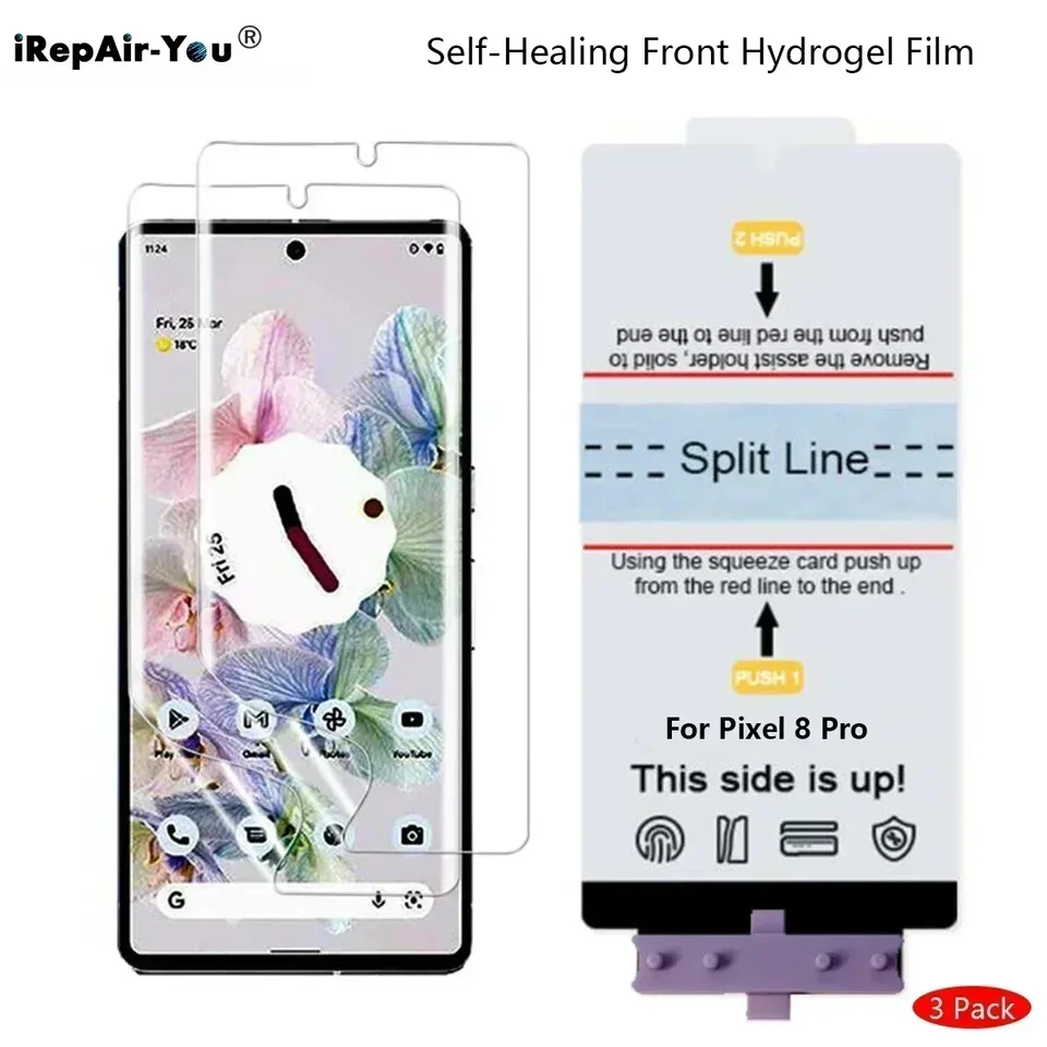 3pcs HD Soft TPU Chránič obrazovky pre Google Pixel 8 Pro Pixel 7 6 PRO 7A 6A Self Geing Front Hydrogel Gel Film Priateľstvo
