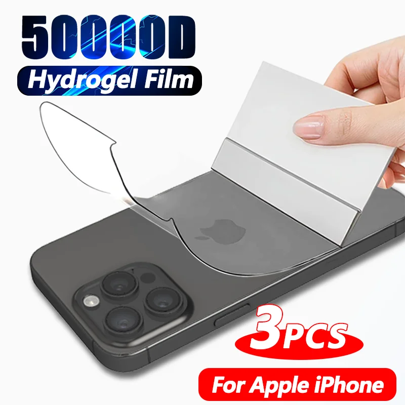 3pcs Hydrogel Film Chránič pre iPhone 15 14 13 12 11 Pro Max Mini 7 8 Soft Plus Back Films Not