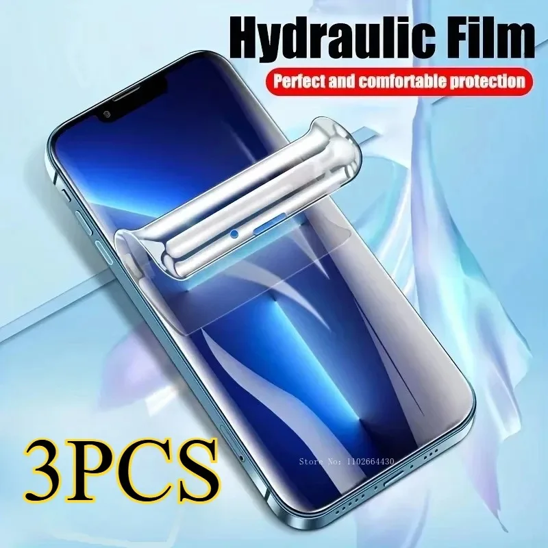3pcs Hydrogel Film Protector Ochranca lesklý dotyk citlivý anti Scratch pre iPhone 16 15 14 13 12 11 Pro Max Plus x Xs Film