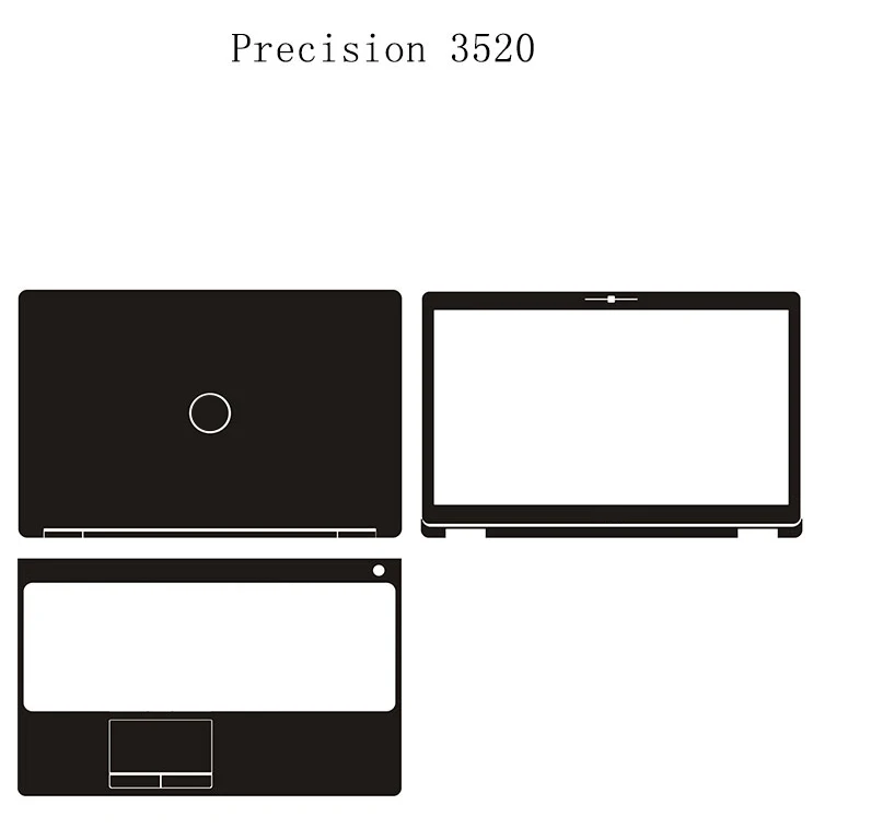 3pcs kožná nálepka Úplný kryt pre Dell Latitude E6420 E6430 E6330 E6320 E6220 E7410 E7240 E7270 Precision 3520 M4600 M4700 M4800