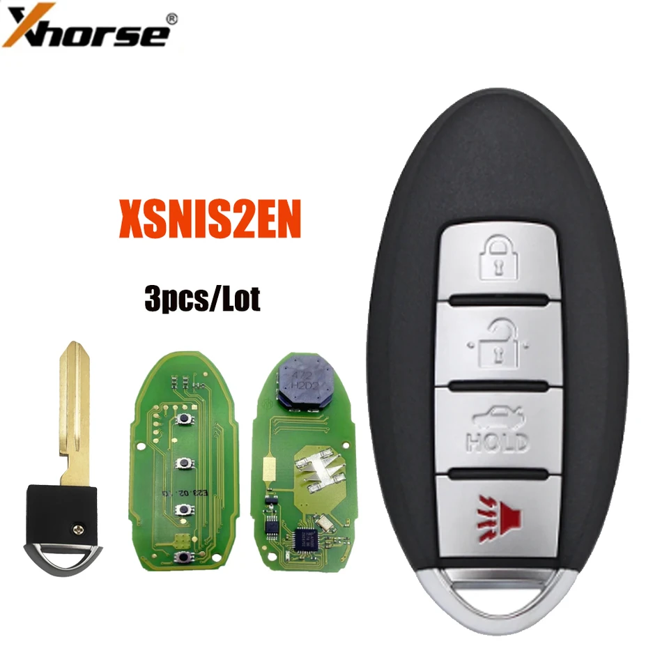 3pcs/lot xhorse xsnis2en n je štýl 4 tlačidlá Universal VVDI Smart Car Remote Key s funkciou pre nástroje VVDI2 English