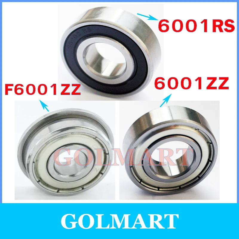 3pcs prírubové puzdiarske guľôčkové ložiská F6001ZZ 12*28*8 mm 6001ZZ 6001-2RS S6001RS 6001 Nereinlesss oceľ