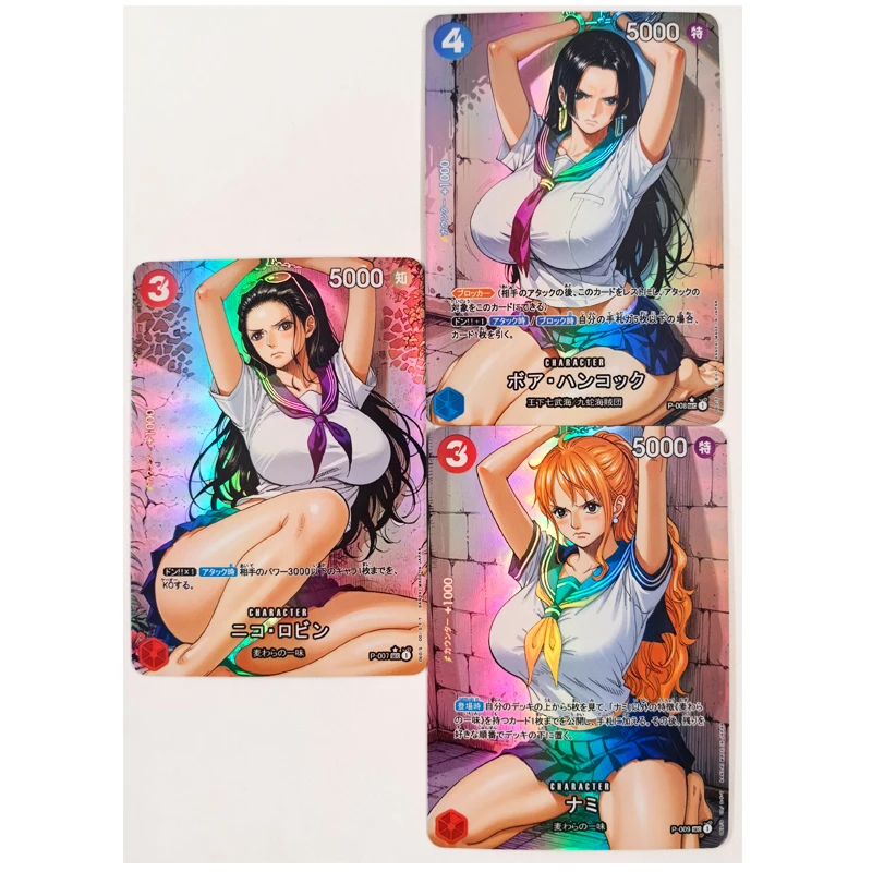 3pcs/set boa hancock nami nico Robin Acg Sexy Toys Hobbies Hobby Collectibles Game Collection Anime Cards