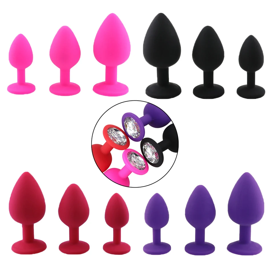 3pcs/set Soft Silikone Butt Anal Plug Ženy Men Erotic Stimulator Análne hračky pre dospelých Unisex Anal Trainer Sex