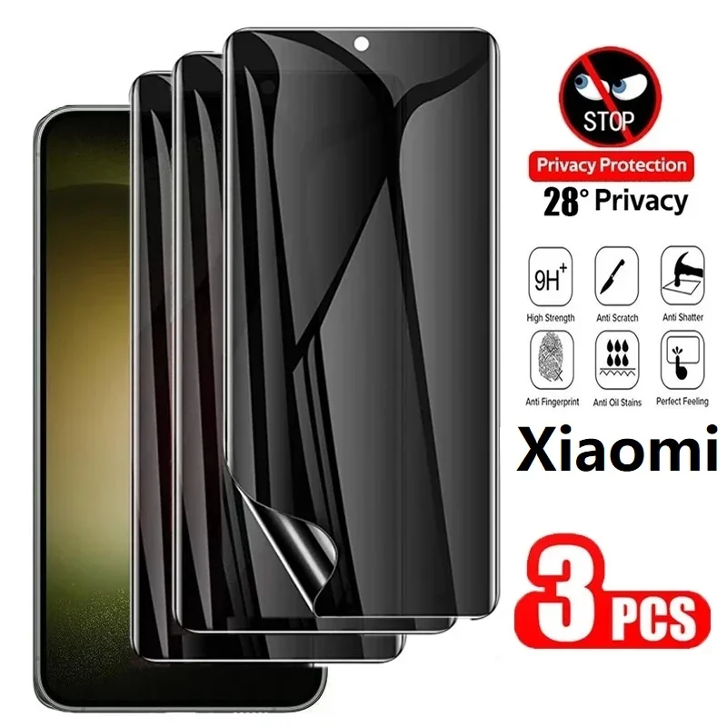 3pcs súkromie Hydrogel Film pre Xiaomi Redmi 8 8a 9a 9At 9C NFC Chránič obrazovky Poznámka 8 9 10 PRO 8T 9T 10T 9S 10S