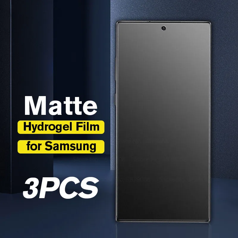 3pcs Žiadny odtlačok prsta matný hydrogélový film pre Samsung Galaxy Z Flip 3 5G Protector Soft Soft Soft Film Samsumg Zflip3 Z Flip3