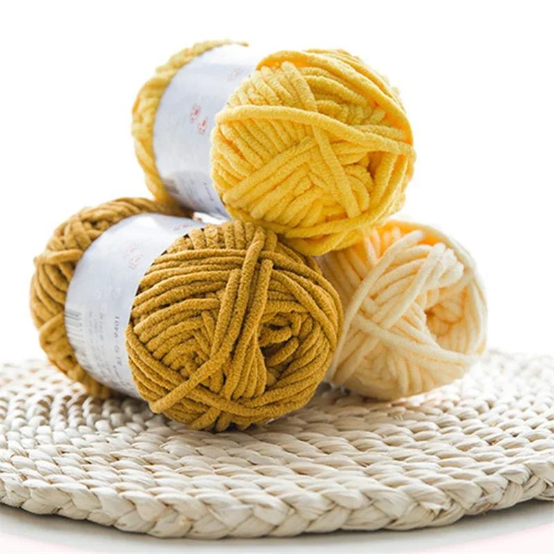 3pcsx50g mäkká chenille priadza hrubá zamatová priadza DIY pletacia priadza ručne vyrábaná šálka klobúk