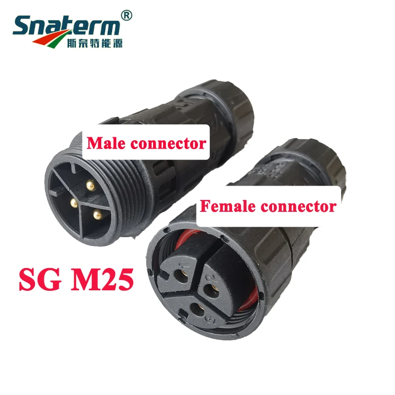 3pin M19 alebo M25 Muž/ženský konektor pre SG 300-1000W 1200-1400W