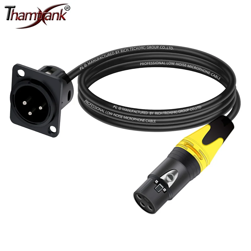 3pin xlr samec panelovú zásuvku na xlr samicu zástrčku Pass cez predlžovací kábel, XLR Feed/Pass thru Converter kompatibilný s mikrofónom
