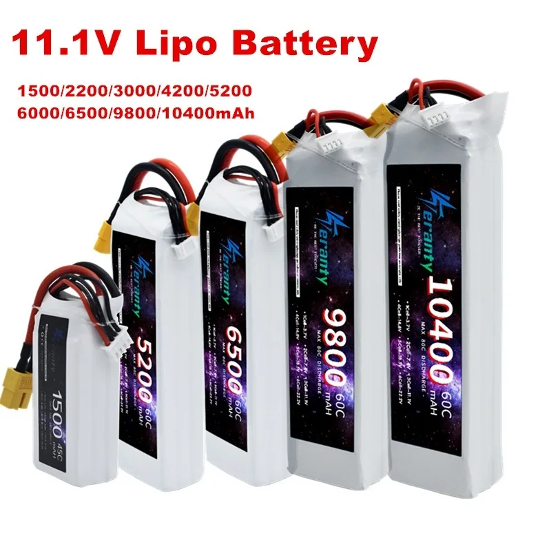 3S 11.1V Lipo batéria dekans X60 1500MAH 2200MAH 3000MAH 4200MAH 5200/6000/6500/9800/10400MAH pre RC Car Buggy Racing Boat