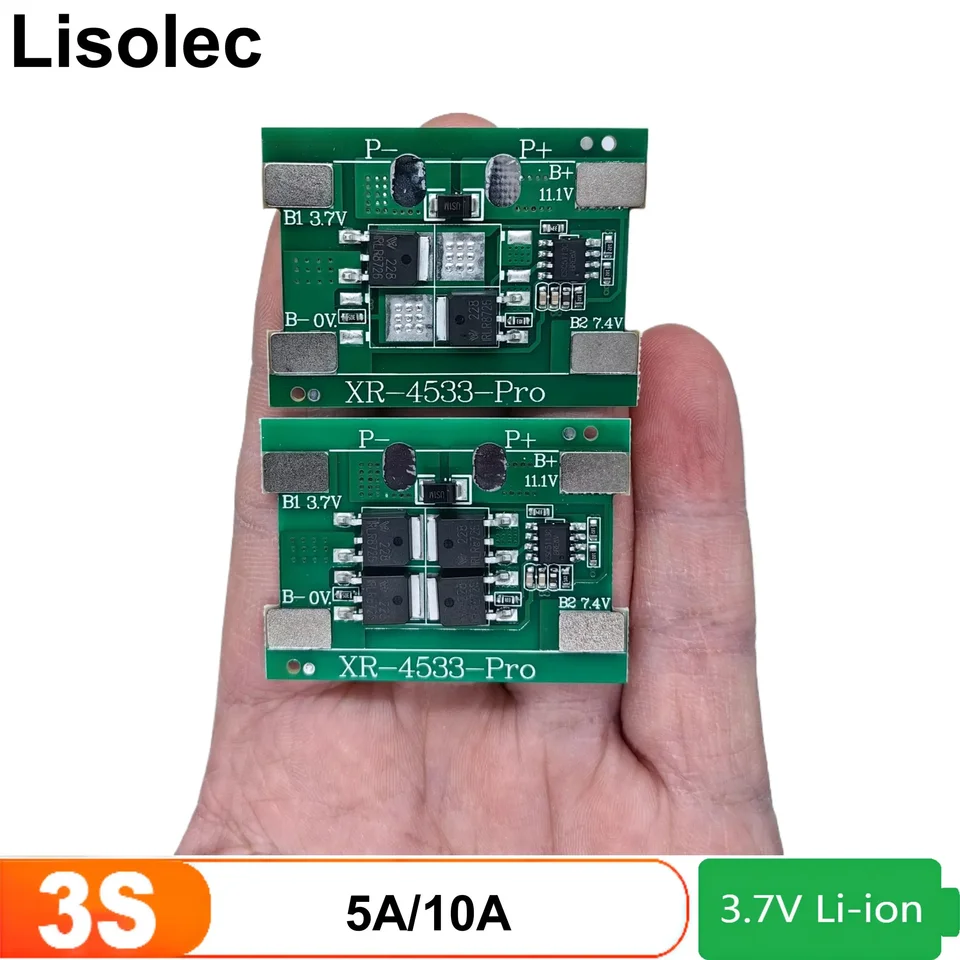 3S 12V BMS Protect Board 11.1V 18650 21700 Lítiová batéria 5A 10A Vypúšťanie doštičiek