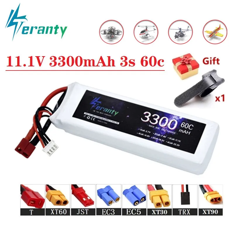 3S 3300MAH 11,1V 60C LiPa batéria pre RC vrtuľníkové lietadlá QuadCopter AUR Lietadlo 11,1V 3S batéria s t JST XT30 XT60 zástrčka