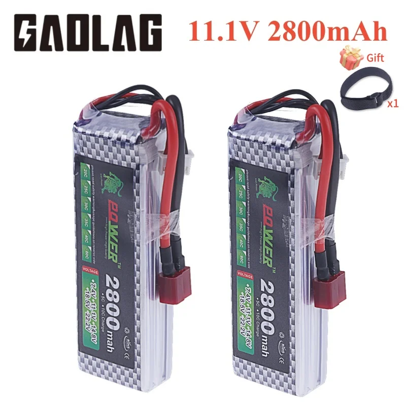 3S batéria 11.1V 2800 mAh dekans dekans plug 40c lipo batéria max 60c pre diaľkové ovládanie automobilových hračiek FPV Drones s konektorom XT30 JST XT60