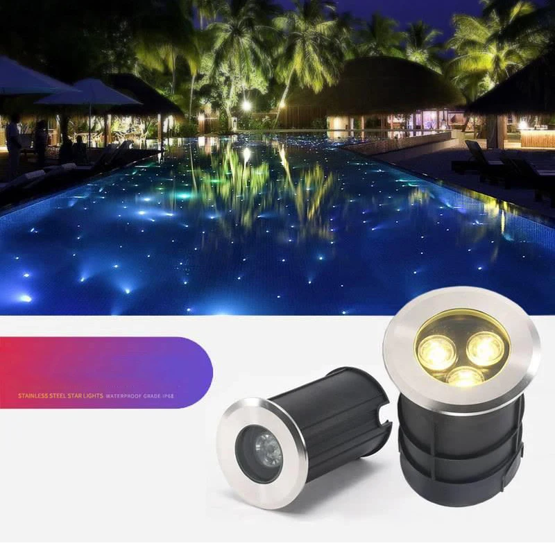 3W LED svetlá zabudované vodotesné podlahové reflektory podlahové svetlá spodný svetla pod vodou svetlá vonkajšie podlahové svetlá Podzemné svetlá