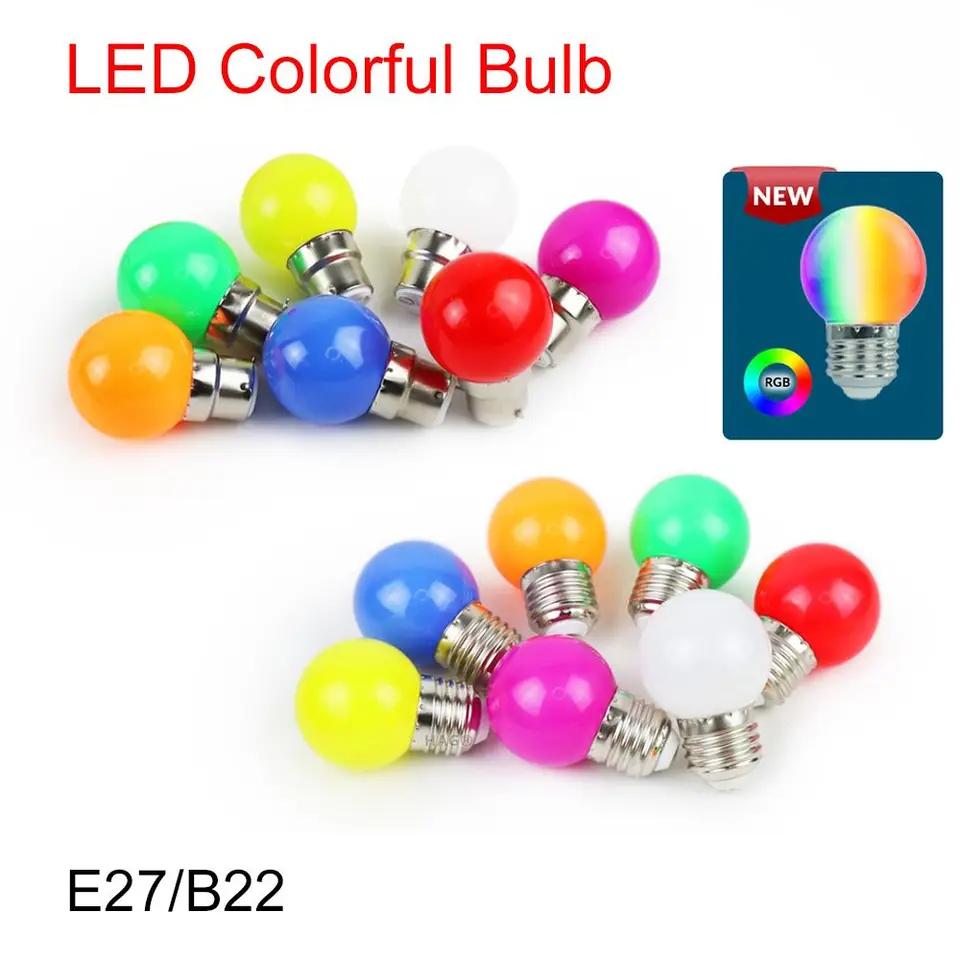 3W Mini LED žiarovka Lampa E27 B22 Farebné LED svetlo LAMBADA baterka G45 GLOBE Žiarovky Domovská spálňa pozadie stena dekorácia