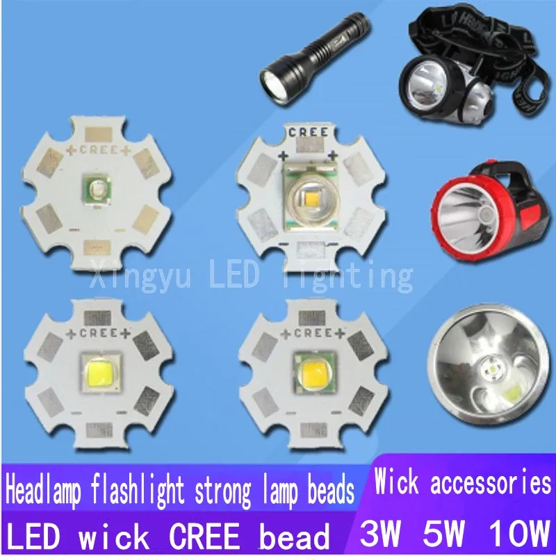 3W5W10W Vysoko výkonná lampa LED lampa korálky Cree 3535 XPE Q5 T6 L2 Zvýrazná lampa s baterkou WHRETE WHITE RED GREEN BLUE