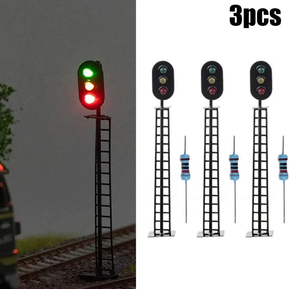 3x 00 Model Railway 3 Svetl signál aspektu 3/12 Volt DC OO OO OO ZAPNUTÝ ZAPOJIŤ BUDOVANÉ PSY STADOVÉ MODELY
