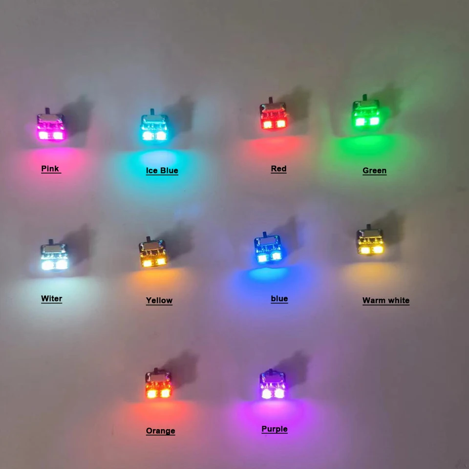 3x Mini bezdrôtové LED modelové ovládacie prvky Svetlo Svetlo Single/dvojitá LED žiarovka DIY modelovanie vozidla Plus Light/Diorama/Robots W batéria