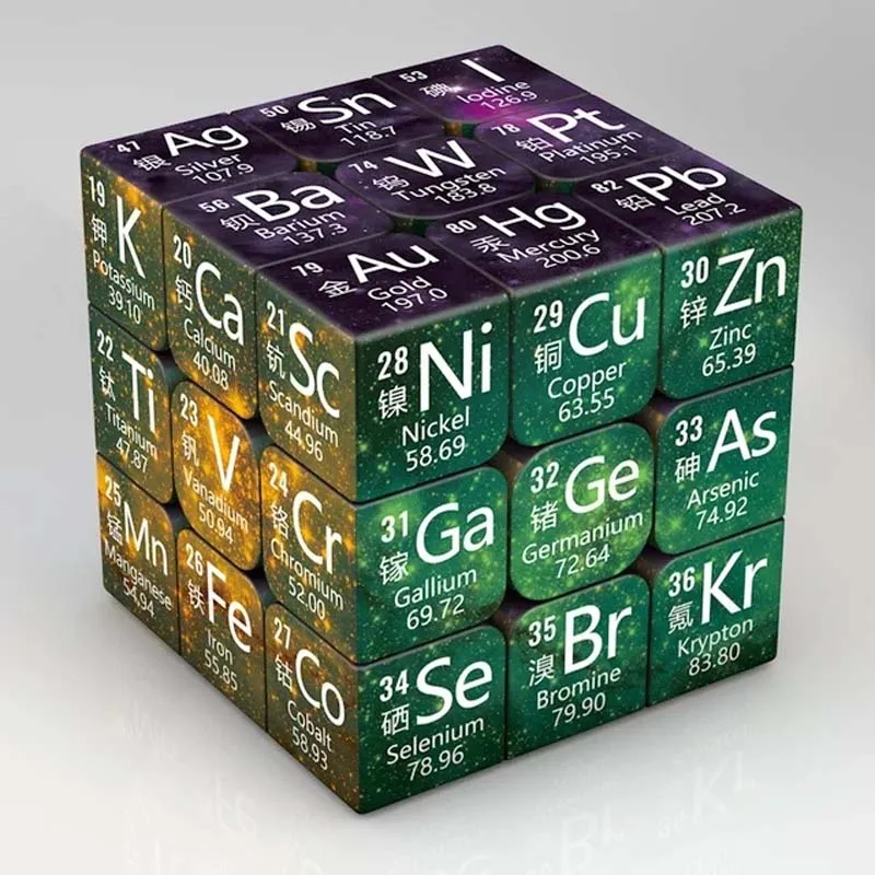 3x3x3 Magic Cube Puzzle Math Chemistry Element Element Magic Cube Darčeky Darčeky Vzdelávacie hračky