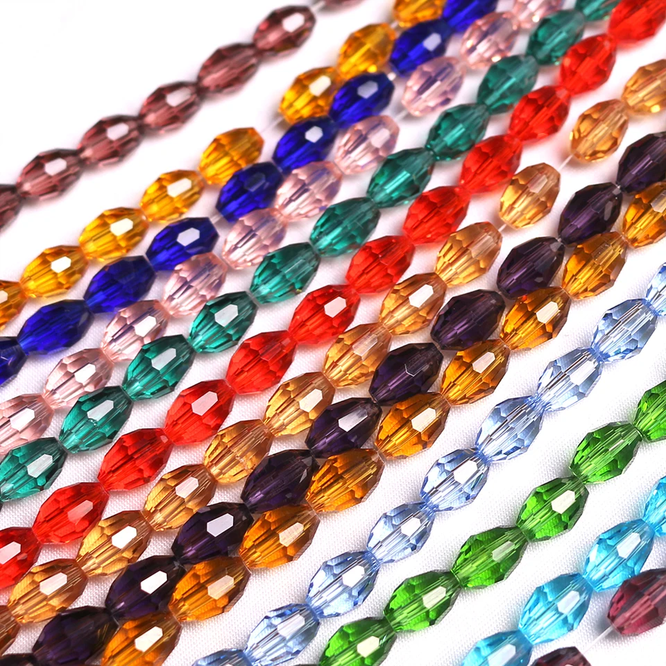 3x5/4x6/6x8/8x11mm Czech Glass Loose Spacer Olive Plesky fazetové kryštálové ryžové guľôčky pre domácich majstrov